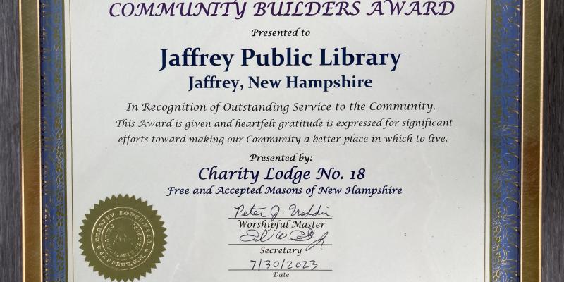 Community Builders Award 2023
